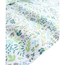Babyhug Rayon Singlet Sleeves Frock With Floral Print - Green