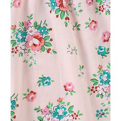 Babyhug 100% Cotton Knit Sleeveless Frock Floral Print - Pink