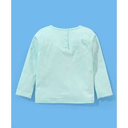 Babyhug 100% Cotton Full Sleeves Top & Skirt Bear Print - Blue & Pink