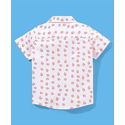 Babyhug 100% Cotton Half Sleeves Shirt Seashell Printed - White