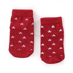 Cutewalk By Babyhug Antibacterial Ankle Length Socks Car & Stripes Design Pack Of 5- Navy Blue Red & Grey