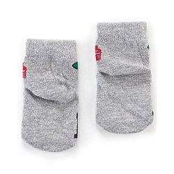 Cutewalk By Babyhug Antibacterial Ankle Length Socks Car & Stripes Design Pack Of 5- Navy Blue Red & Grey