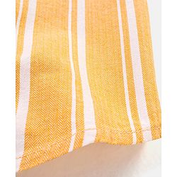 Babyhug 100% Cotton Half Sleeves Striped One Pocket Shirt - Yellow