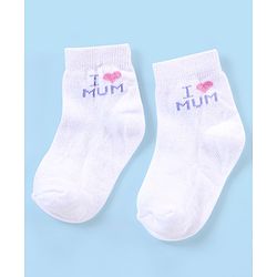 Cute Walk by Babyhug Non Terry Anti Bacterial Ankle Length Striped & Dots Design Socks Pack of 5 - White & Pink