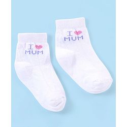Cute Walk by Babyhug Non Terry Anti Bacterial Ankle Length Striped & Dots Design Socks Pack of 5 - White & Pink