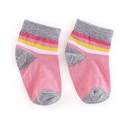 Cute Walk by Babyhug Non Terry Anti Bacterial Ankle Length Socks Unicorn Design Pack of 5 - Pink & White