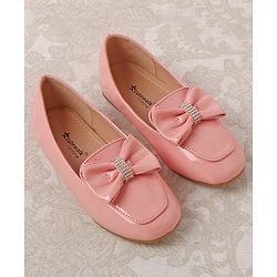 Cute walk by Babyhug Slip On Bellies with Bow Applique - Pink