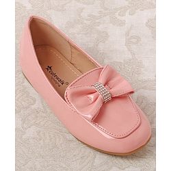 Cute walk by Babyhug Slip On Bellies with Bow Applique - Pink