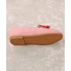 Cute walk by Babyhug Slip On Bellies with Bow Applique - Pink