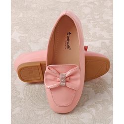 Cute walk by Babyhug Slip On Bellies with Bow Applique - Pink