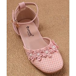 Cute Walk by Babyhug Bellies with Buckle Closure Floral Applique - Pink