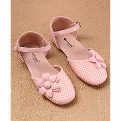Cute Walk by Babyhug Bellies with Buckle Closure Floral Applique - Pink