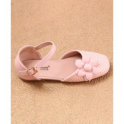 Cute Walk by Babyhug Bellies with Buckle Closure Floral Applique - Pink