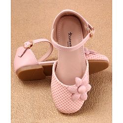 Cute Walk by Babyhug Bellies with Buckle Closure Floral Applique - Pink