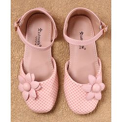 Cute Walk by Babyhug Bellies with Buckle Closure Floral Applique - Pink