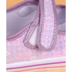 Cute Walk by Babyhug Velcro Closure Casual Shoes With Bow Applique - Purple