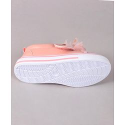 Cute Walk by Babyhug Velcro Closure Casual Shoes With Floral Applique - Pink