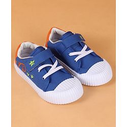 Cute Walk by Babyhug Velcro Closure with Dino Embroidered Casual Shoes - Blue