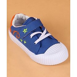 Cute Walk by Babyhug Velcro Closure with Dino Embroidered Casual Shoes - Blue
