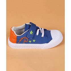 Cute Walk by Babyhug Velcro Closure with Dino Embroidered Casual Shoes - Blue