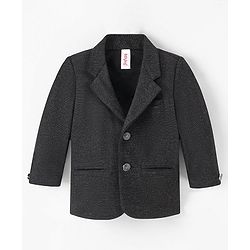 Babyhug Full Sleeves Solid Color Party Wear Blazer - Black