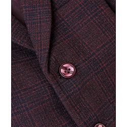 Babyhug Full Sleeves Textured Party Wear Checked Blazer - Purple