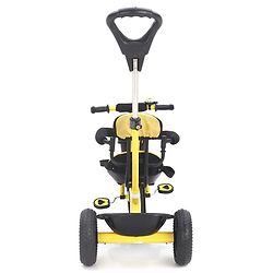 Babyhug Plug & Play Gladiator Tricycle With Parental Push Handle & Cushion Seat - Yellow