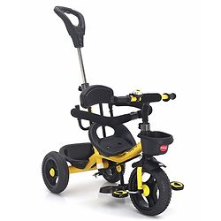 Babyhug Plug & Play Gladiator Tricycle With Parental Push Handle & Cushion Seat - Yellow
