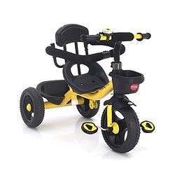 Babyhug Plug & Play Gladiator Tricycle With Parental Push Handle & Cushion Seat - Yellow