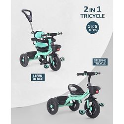 Babyhug Plug & Play Gladiator Tricycle With Parental Push Handle & Cushion Seat - Yellow
