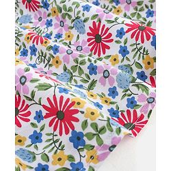 Babyhug 100% Viscose Sleeveless Floral Print Frock - White
