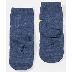 Cutewalk By Babyhug Anti Bacterial Ankle Length Non Terry Socks Mickey Mouse Design Pack of 3 - Navy Blue