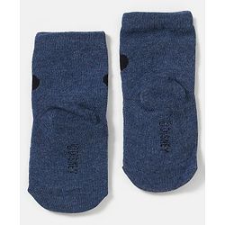 Cutewalk By Babyhug Anti Bacterial Ankle Length Non Terry Socks Mickey Mouse Design Pack of 3 - Navy Blue