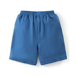 Babyhug 100% Cotton Knit Half Sleeves T-Shirt & Shorts Set Bunny Print - Blue