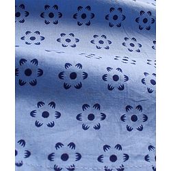 Babyhug 100% Cotton Full Sleeves Kurta & Dhoti Floral Print - Blue