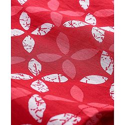 Babyhug 100% Cotton Woven Full Sleeves Floral Print Kurta & Dhoti Set - Red