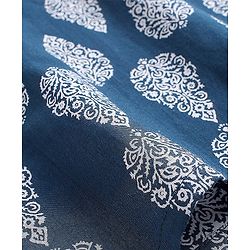 Babyhug 100% Cotton Woven Full Sleeves Kurta with Pyjama Set Floral Print - Blue