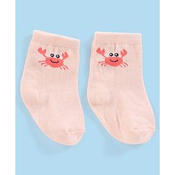 Cutewalk By Babyhug Anti Bacterial Ankle Length Non Terry Socks Striped Design Pack of 3- Yellow