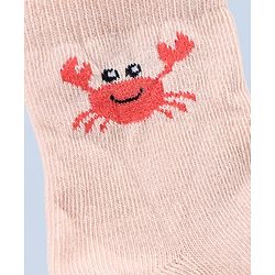 Cutewalk By Babyhug Anti Bacterial Ankle Length Non Terry Socks Striped Design Pack of 3- Yellow
