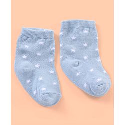 Cutewalk By Babyhug Anti Bacterial Ankle Length Non Terry Socks Striped Design Pack of 3- Blue