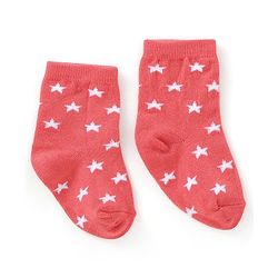 Cutewalk By Babyhug Anti Bacterial Ankle Length Non Terry Socks Striped Design Pack of 3- Red