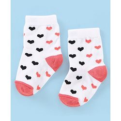 Cutewalk By Babyhug Anti Bacterial Ankle Length Non Terry Socks Striped Design Pack of 3- Red