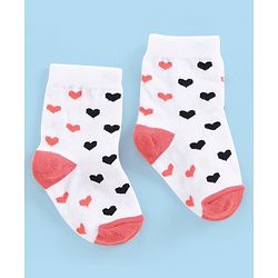 Cutewalk By Babyhug Anti Bacterial Ankle Length Non Terry Socks Striped Design Pack of 3- Red
