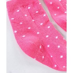 Cutewalk By Babyhug Anti Bacterial Ankle Length Non Terry Socks Strawberry Design Pack of 3- Pink