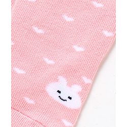 Cute Walk by Babyhug Non Terry Cotton Knit Ankle Length Anti Bacterial Socks Heart Design Pack of 3 - Pink & Blue