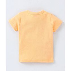 Babyhug 100% Cotton Knit Half Sleeves Striped & Dino Printed Vests Pack of 3 - Orange White & Blue