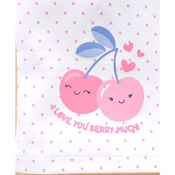 Babyhug 100% Cotton Short Sleeves Vests Cherry Print Pack of 3 - Blue & White