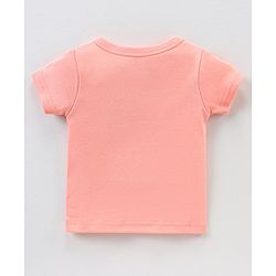 Babyhug 100% Cotton Knit Half Sleeves Star & Fish Printed Vests Pack of 5 - Navy Blue Peach & White