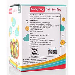 Babyhug Dog Musical Push and Shake Roly Poly| Wobbling Bell Sounds For 0 Months+| Child Safe Material| Gifting Toy| BIS Certified