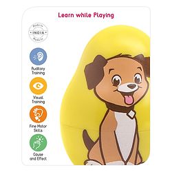 Babyhug Dog Musical Push and Shake Roly Poly| Wobbling Bell Sounds For 0 Months+| Child Safe Material| Gifting Toy| BIS Certified